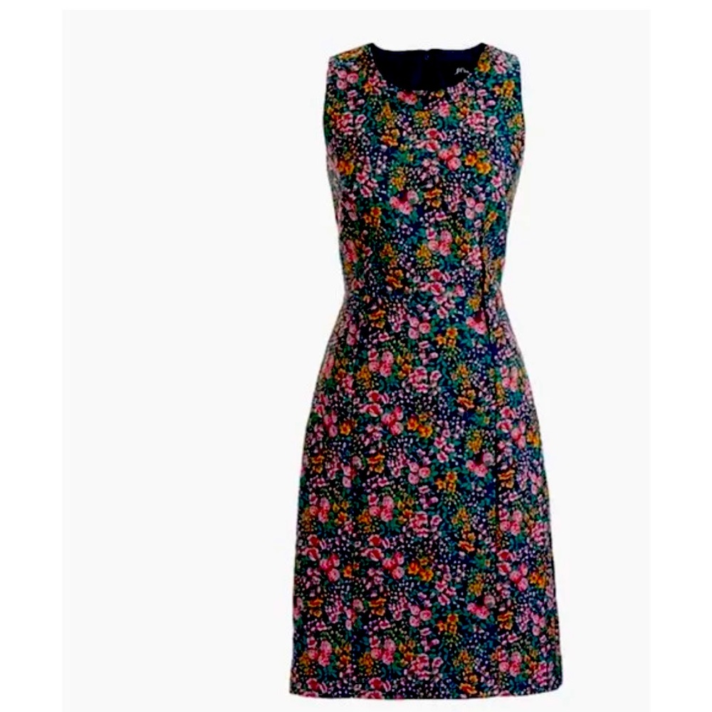 J Crew Floral Jacquard Sheath Career Dress